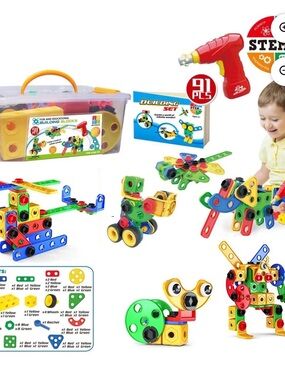 Picasso Tiles Stem Building Set Piece Kids Building Set - Multicolor
